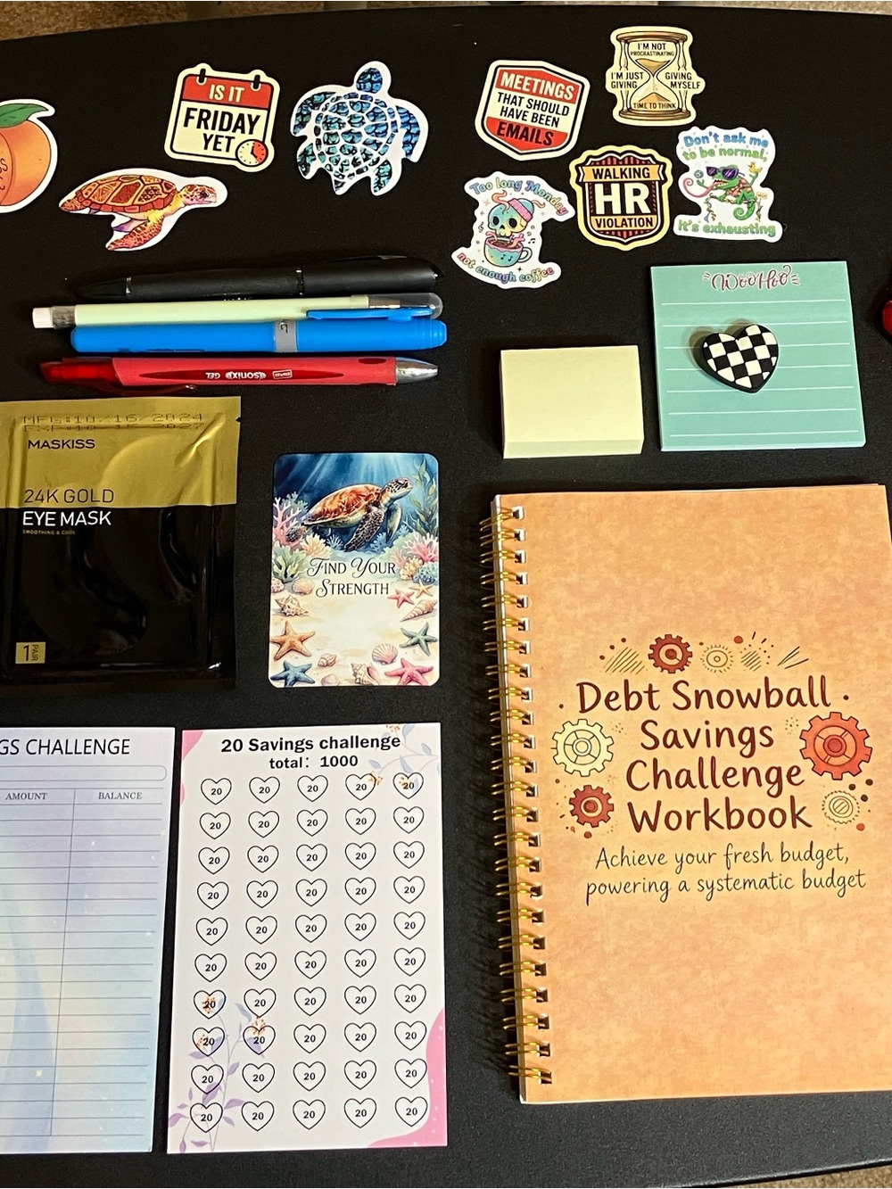 Debt Snowball Savings Challenge Workbook - Peach Cover